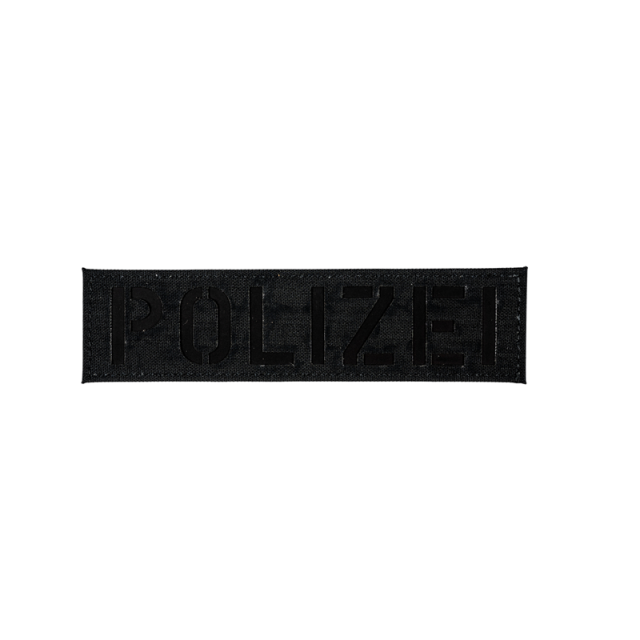 Lasercut Patch "POLIZEI" Black IR reflective