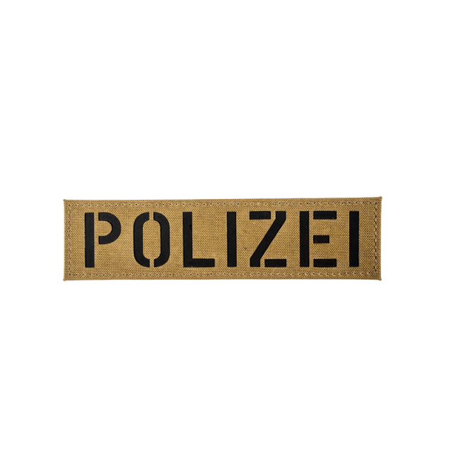 Lasercut Patch "POLIZEI" Coyote Brown IR reflektierend