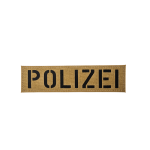 Lasercut Patch "POLIZEI" Coyote Brown IR reflektierend