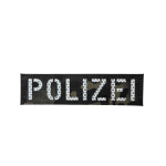 Lasercut Patch "POLIZEI" Multicam Black White reflective