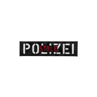 Lasercut Patch "Style POLIZEI" Schwarz