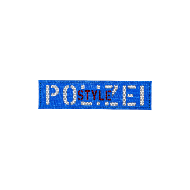 Lasercut Patch "Style POLIZEI" Blau