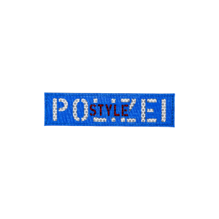 Lasercut patch "Style POLIZEI" Blue
