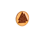 Valknut leather patch natural (sand colored)