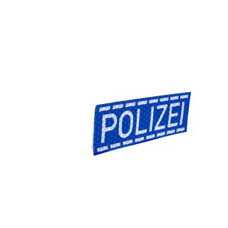 Kennzeichnungs Patch Polizei Blau/Silber