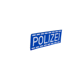 md-textil Kennzeichnungs Patch "Polizei" Blau/Silber