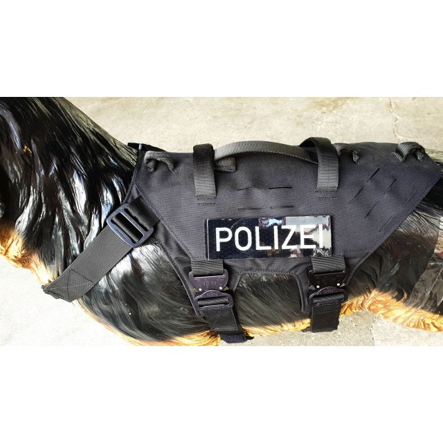 identification patch Polizei black/silver