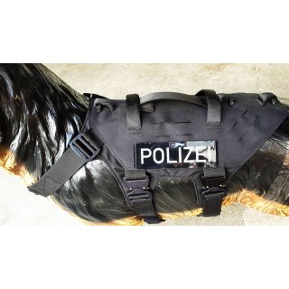Identification patch "POLIZEI"  Black/Silver