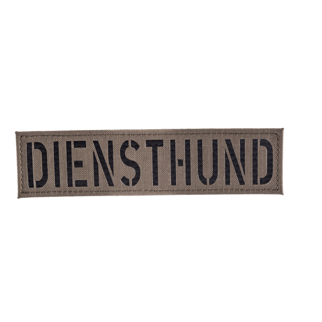 40mm Lasercut Custom Namenspatch Steingrau Oliv IR reflektierend